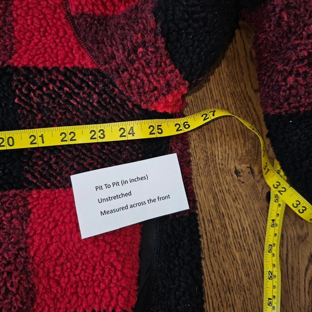 American Eagle Oversized Plaid Sherpa Jacket - Picture 7 of 9